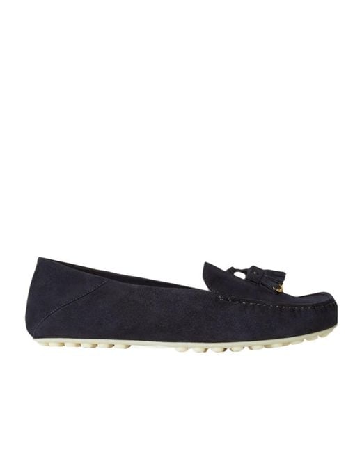 Loro Piana Blue Tassel Detailed Slip-On Loafers