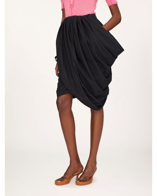 Chloé Black Knee-Length Wrap Skirt