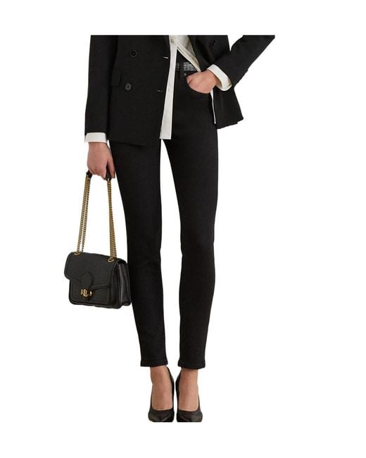Ralph Lauren Black Lauren High-Waist Skinny Jeans