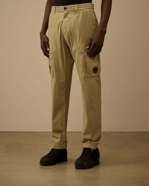C P Company Natural Casual Pants With Belt Loops for men