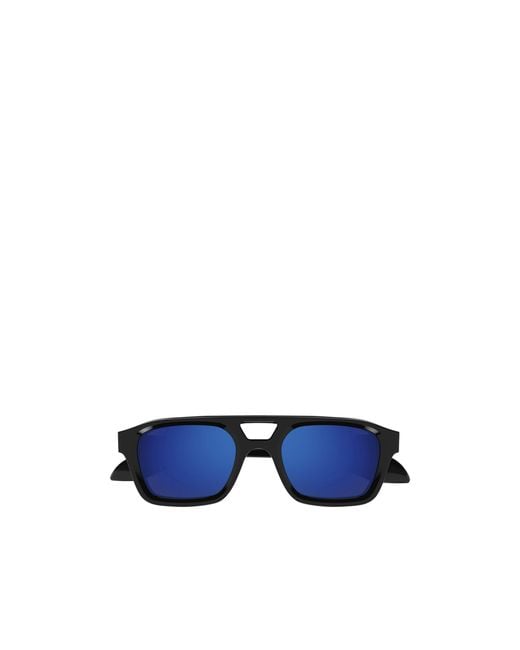McQueen Blue Eyewear Pilot Frame Sunglasses for men