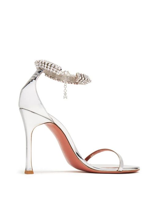 AMINA MUADDI White Iman 105Mm Leather Sandals