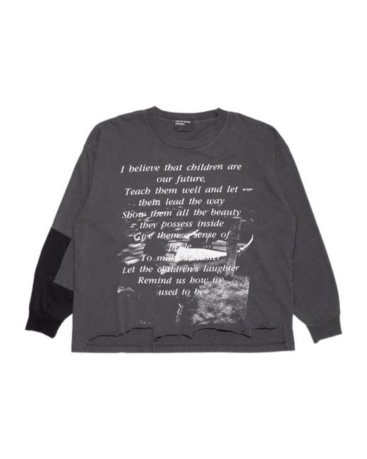 Enfants Riches Deprimes Gray Enfants Riches Déprimés The Greatest Love Of All Distressed T-Shirt for men