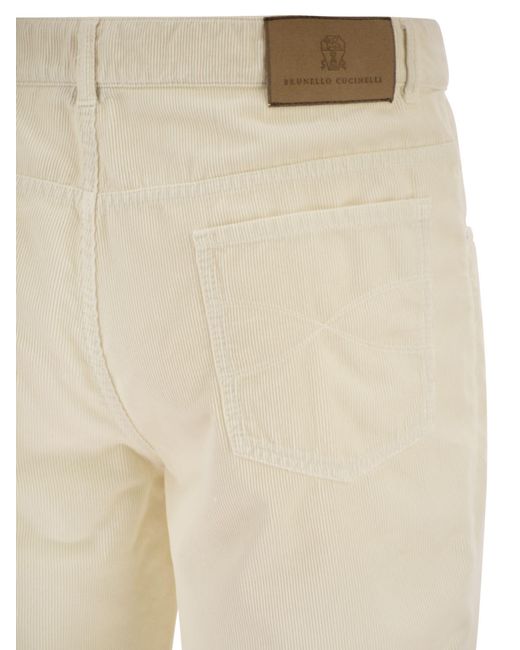 Brunello Cucinelli Natural Belt Loop Casual Pants for men