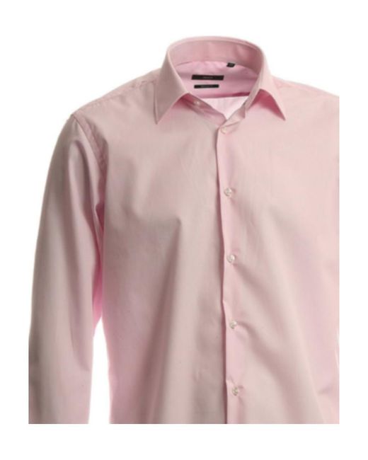 Boss Pink Lapel Button Shirt for men