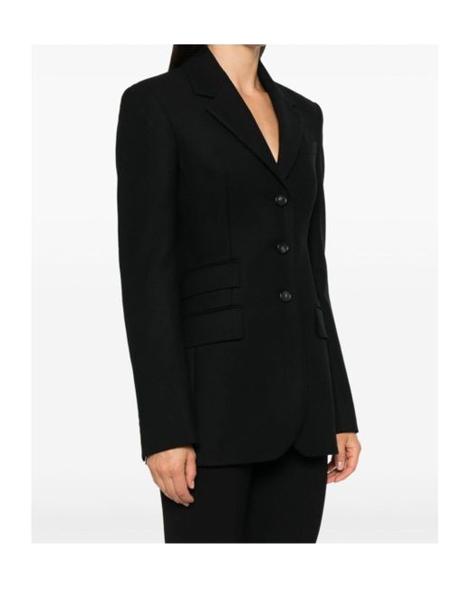 Sportmax Black Long-Sleeved Suit Coat