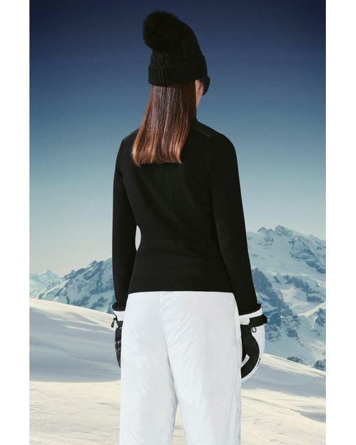 Moncler Black Padded Wool Cardigan