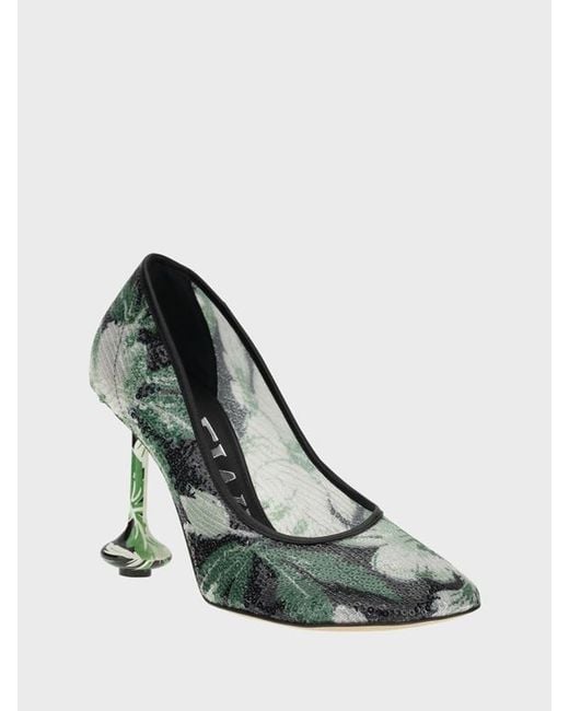 Loewe Green Toy Sequined Pumps