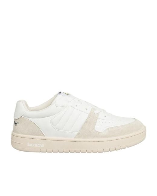 Barrow White Switch Lace-Up Sneakers for men