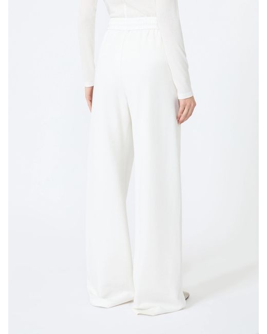 Max Mara White Drawstring Casual Pants