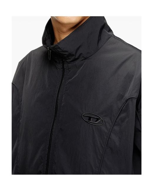 DIESEL Blue J-Five-Wrd-Akad Crinkled Jacket for men