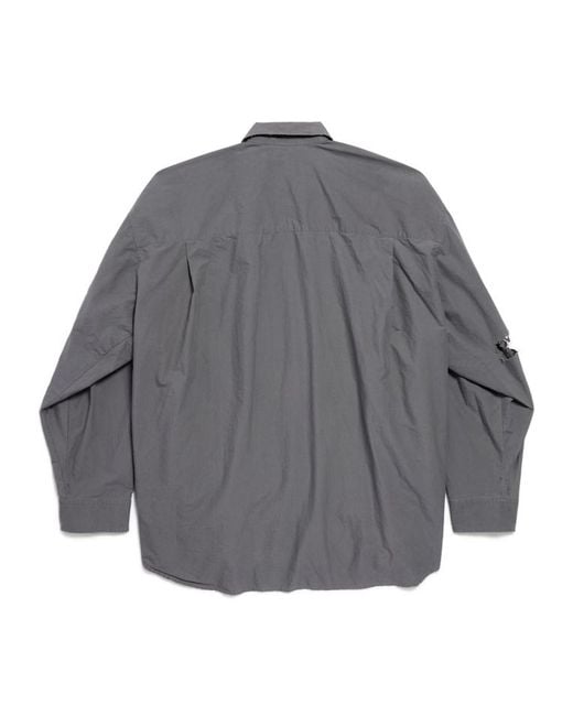 Balenciaga Gray Gucci Layered Long-Sleeve Shirt for men