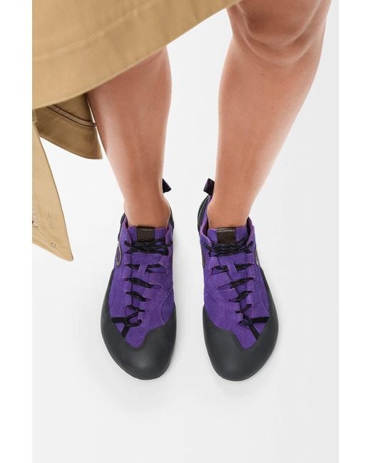 Loewe Purple Grip Lace-Up Sneakers