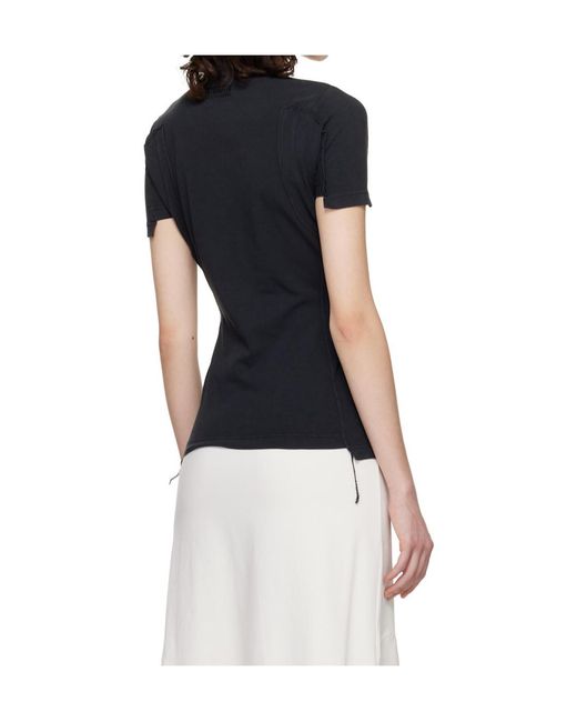Vetements Black Embroidered Logo Short-Sleeve T-Shirt