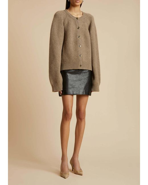 Khaite Black The Jett Zipped Mini Skirt