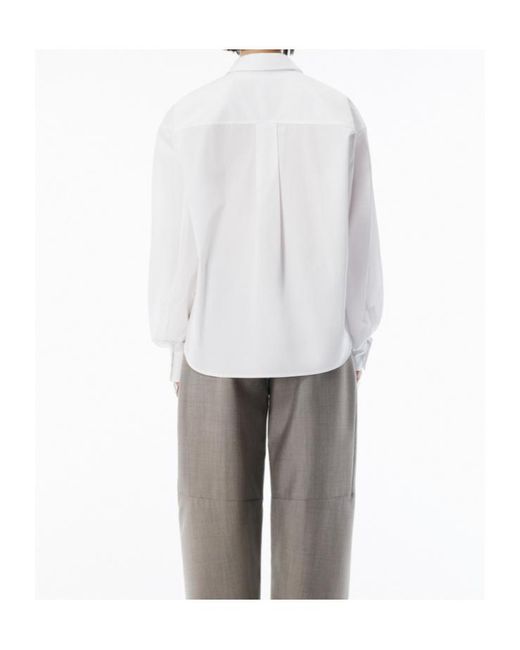 Alexander Wang White Button-Up Long-Sleeved Shirt