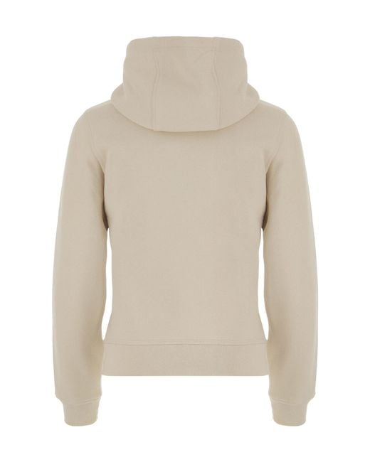 Burberry Natural Ekd Patch Zip-Up Hoodie