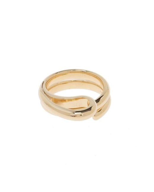 Bottega Veneta Metallic Loop Band Ring