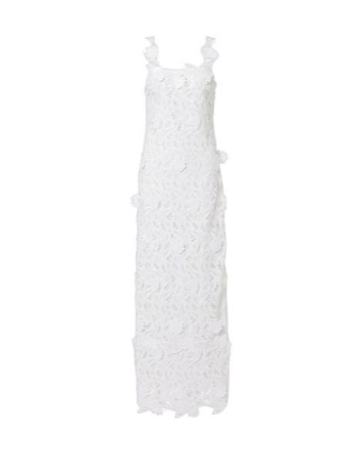 Jonathan Simkhai White Marenna Broderie Anglaise Sequined Gown