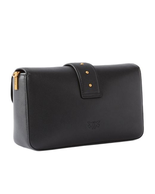 Pinko Black Love One Slouchy Medium Handbag