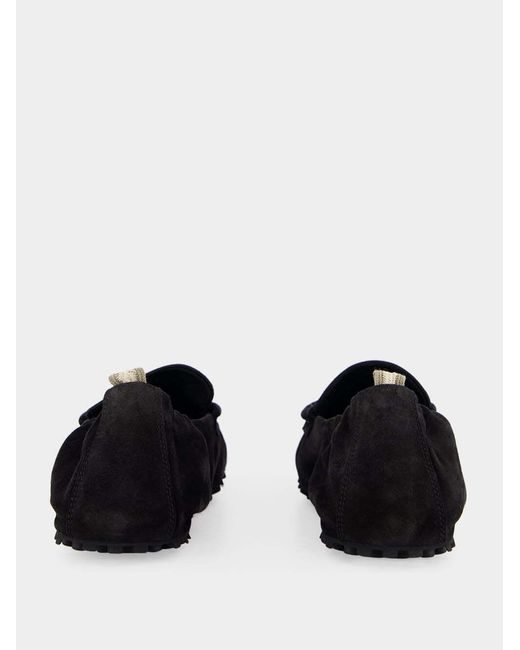 Officine Creative Black Travis Suede Loafers for men