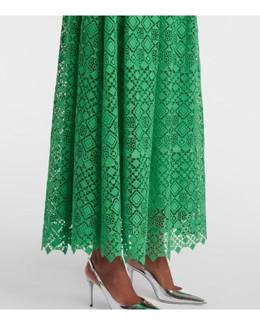 Elie Saab Green Halterneck Midi Dress