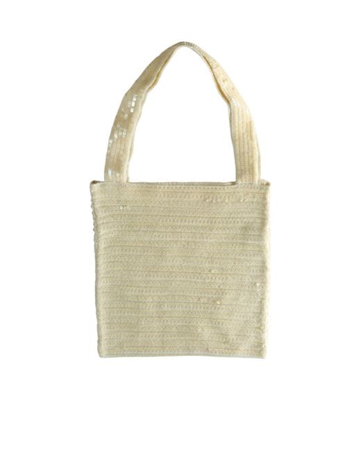 Bode Natural Sequined Spotlight Tote Bag for men