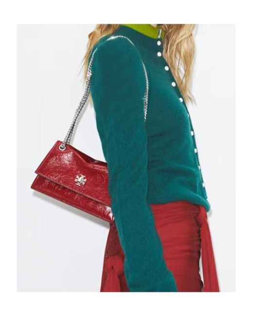 Tory Burch Red Kira Small Crossbody Bag