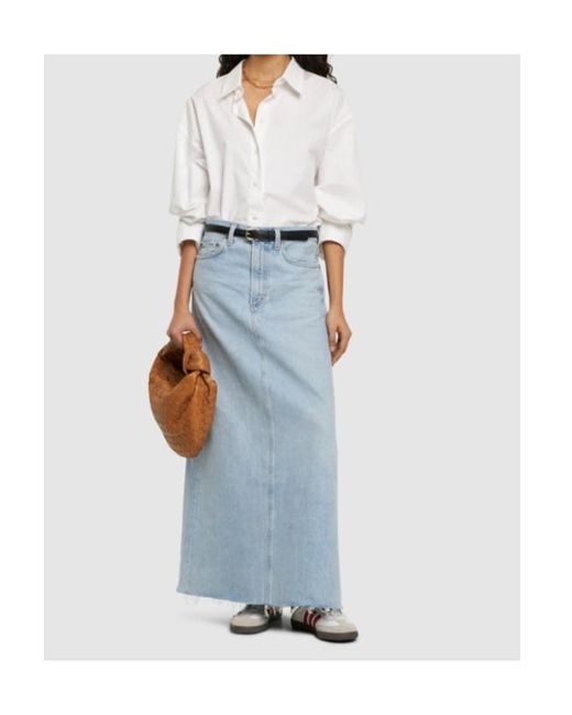 Agolde Blue Denim Skirt With Belt Loops