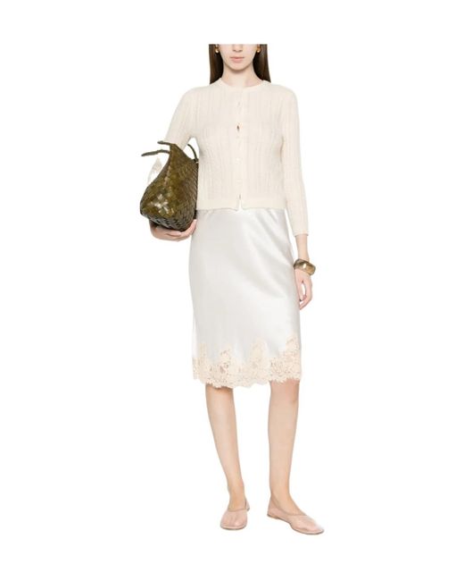 Doen White Elowette Lace Midi Skirt