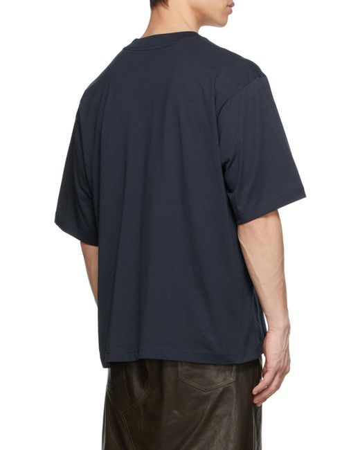 Marni Blue Logo Printed Crewneck T-Shirt for men
