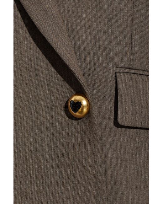 Moschino Brown Double-Breasted Suit Jacket
