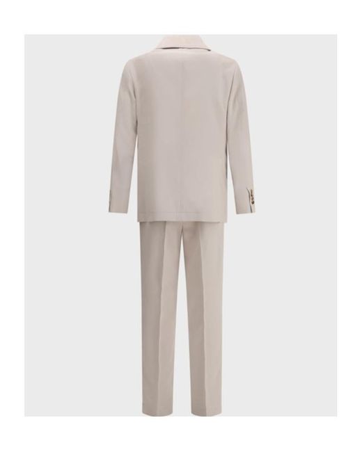 Brunello Cucinelli Gray Single-Breasted Suit for men