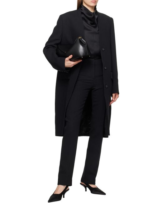 Totême  Black Deep Pleat Coat