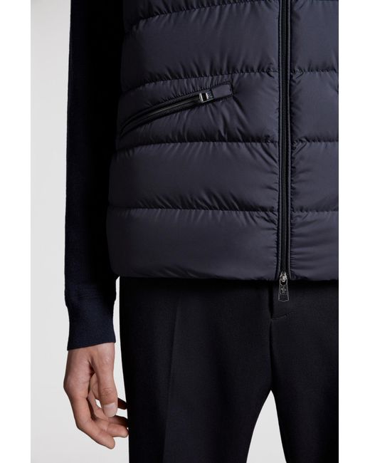 Moncler Blue Lechtal Zip-Up Padded Gilet for men
