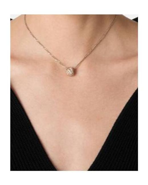 Bottega Veneta Metallic Drop Pendant Necklace