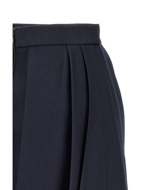 Elisabetta Franchi Blue Cool Wool Miniskirt