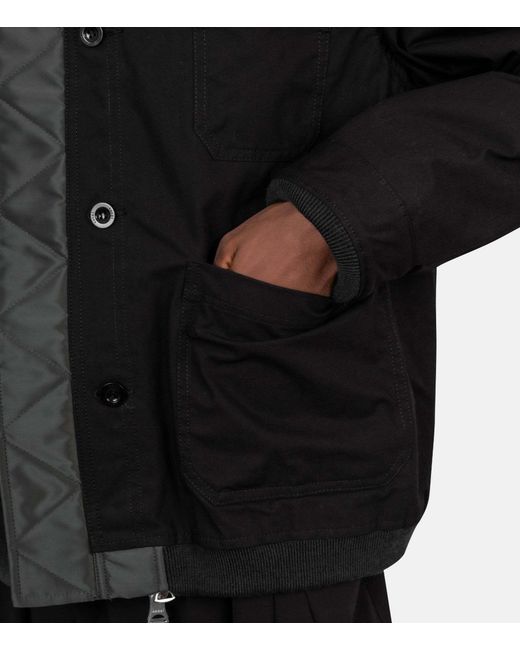Sacai Black Reversible Work Jacket for men