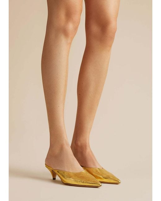 Khaite Natural The River Pointed-Toe Mules
