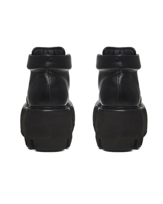 McQueen Black Sofa Oversized-Sole Lace-Up Shoes for men