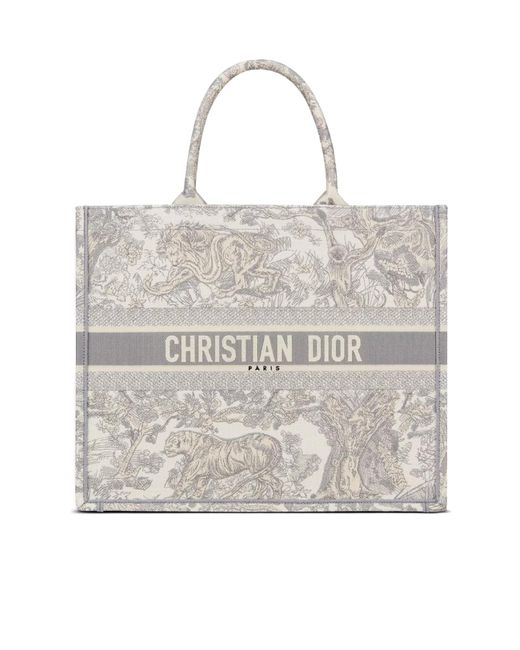Dior Gray Medium Book Tote