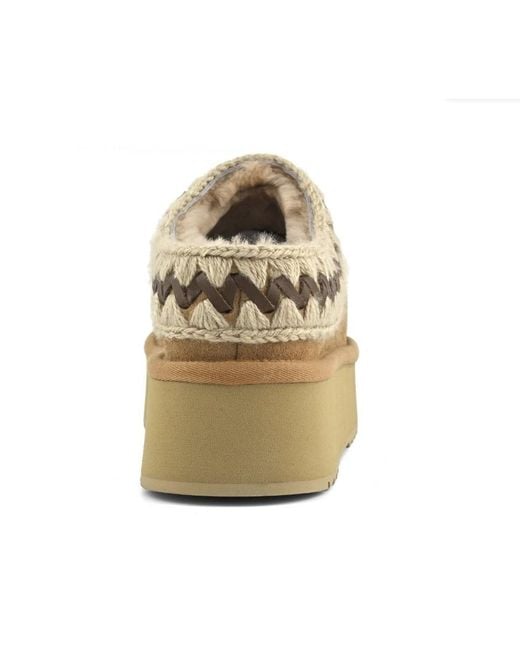 Mou Brown Platform Clogs