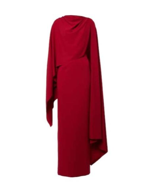Roksanda Red Demetria Caped Crepe Gown