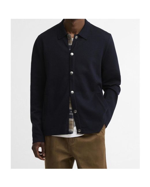 Barbour Blue Dark Stand-Collar Jacket for men