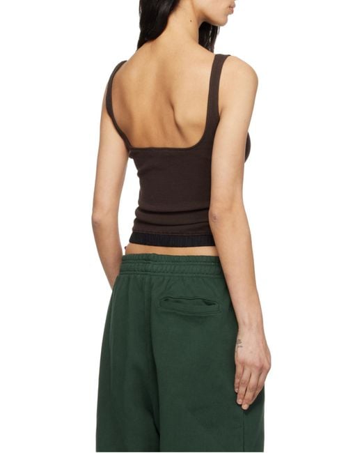 Entire studios Brown Lounge Ribbed Tank Top