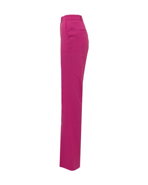 GIUSEPPE DI MORABITO Pink Slit Straight-Leg Pants