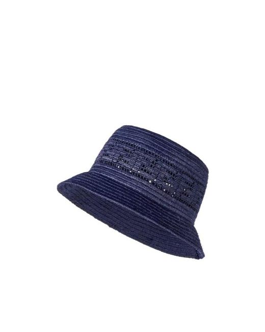 Fendi Blue Raffia Bucket Hat