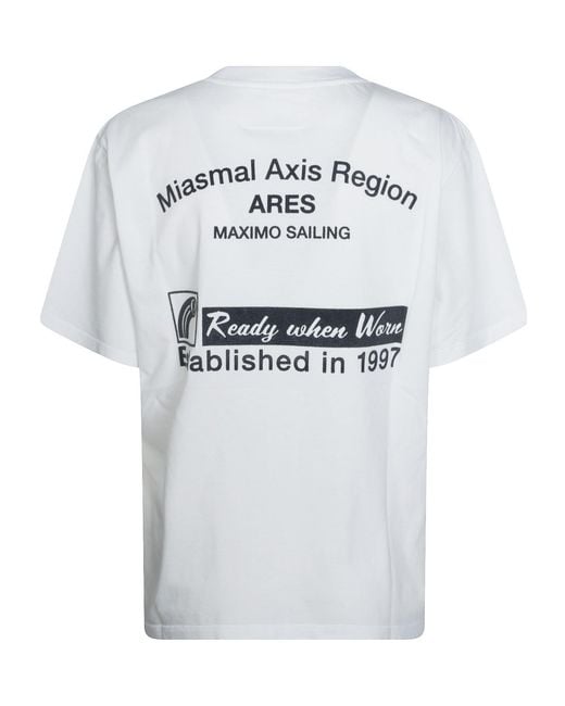 MM6 by Maison Margiela White Printed Crewneck T-Shirt