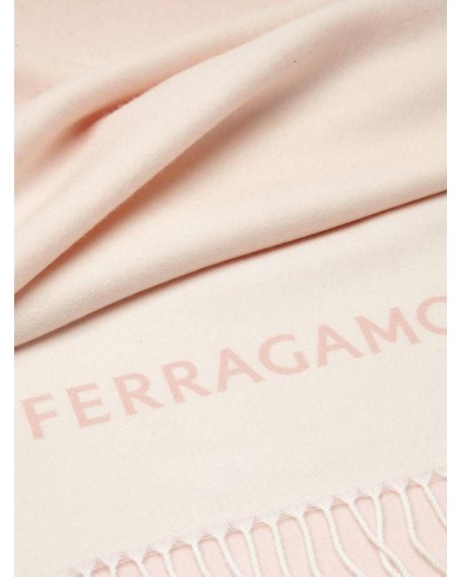 Ferragamo Pink Ferragamo Ombré-Effect Fringed Scarf