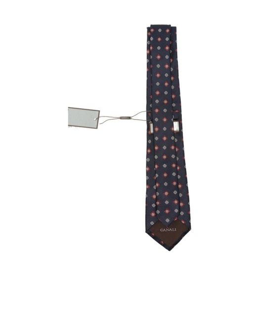 Canali White Pointed Tie for men